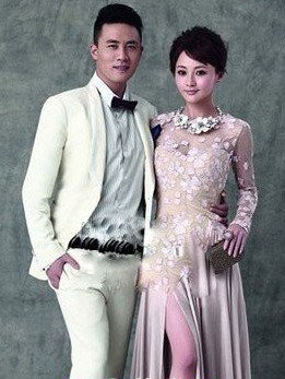 姚笛的老公婚纱照图片